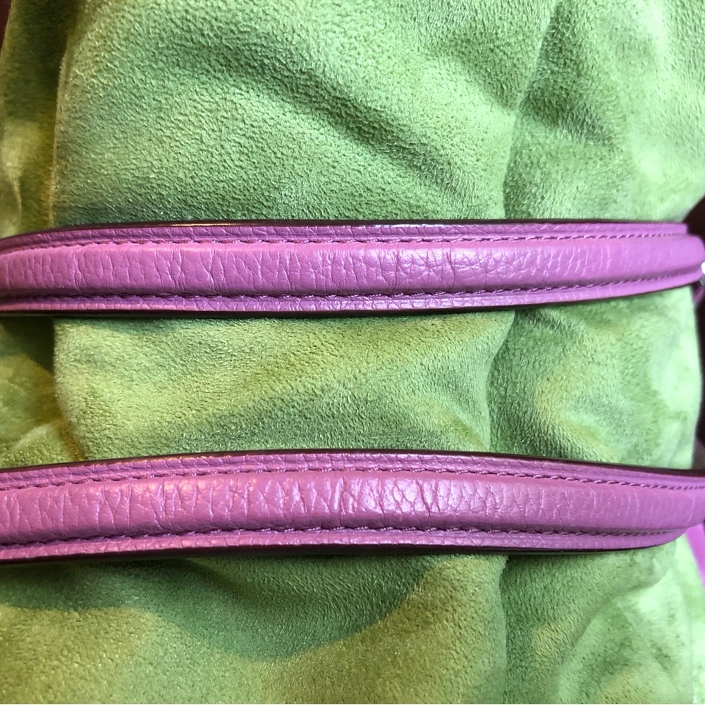 Coach Orchid Pink Leather and Suede Women's Bag - Picture 6 of 16